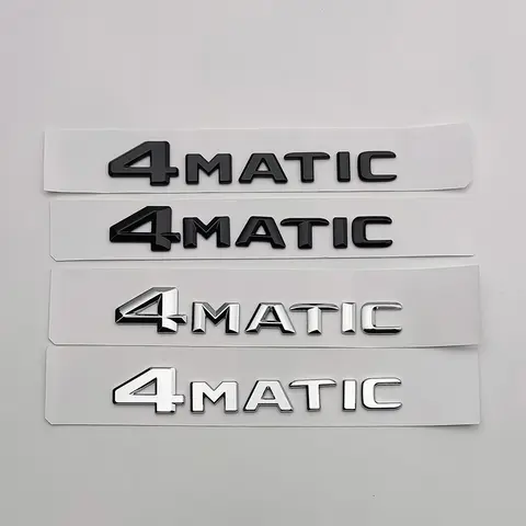 3d ABS 크롬 블랙 4 Matic 로고 4Matic 엠블럼 문자 네임 플레이트 자동차 트렁크 배지 4matic 스티커 액세서리