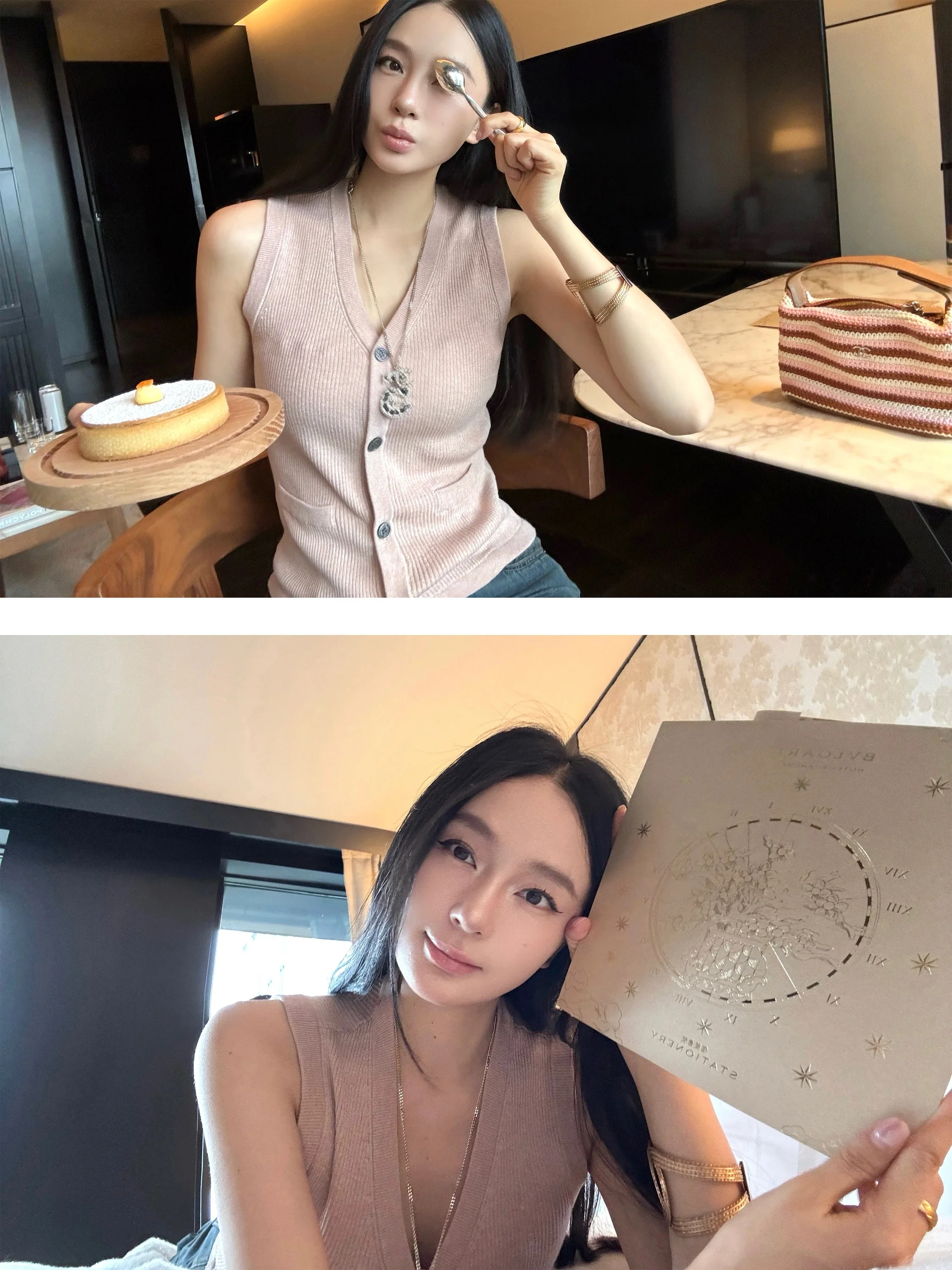 ZhouMiao New Money Gold Thread Sparkling Wool Blend Knitted Vest Top Casual Style Slim Fit Breathable Polyester Nylon Acrylic...