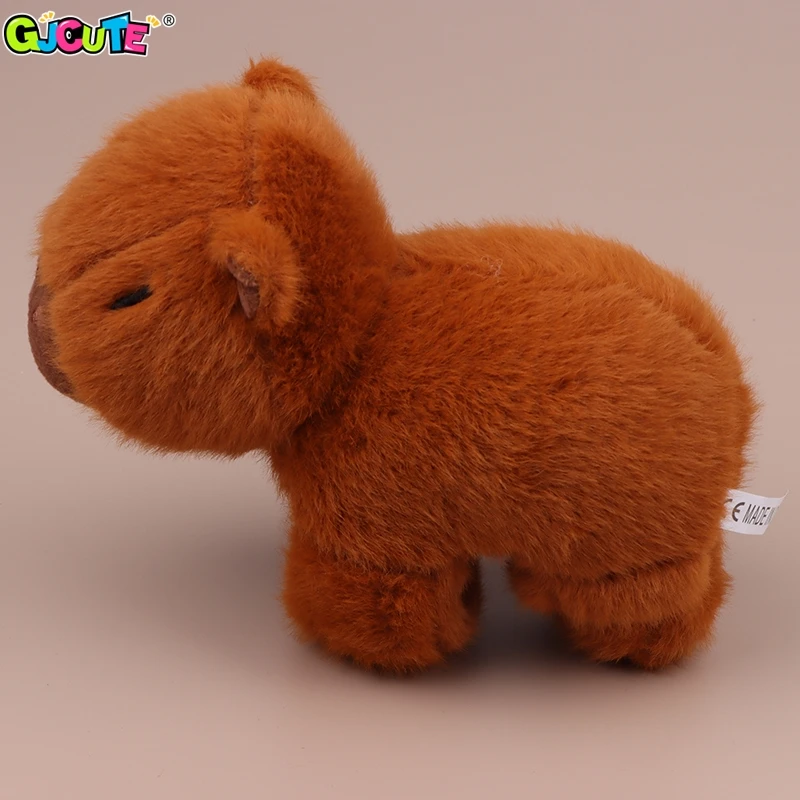 Capybara-Anillo de felpa para niños, muñeco de felpa creativo, simulación de Capybara Kawaii, Anime Fluffty, regalo