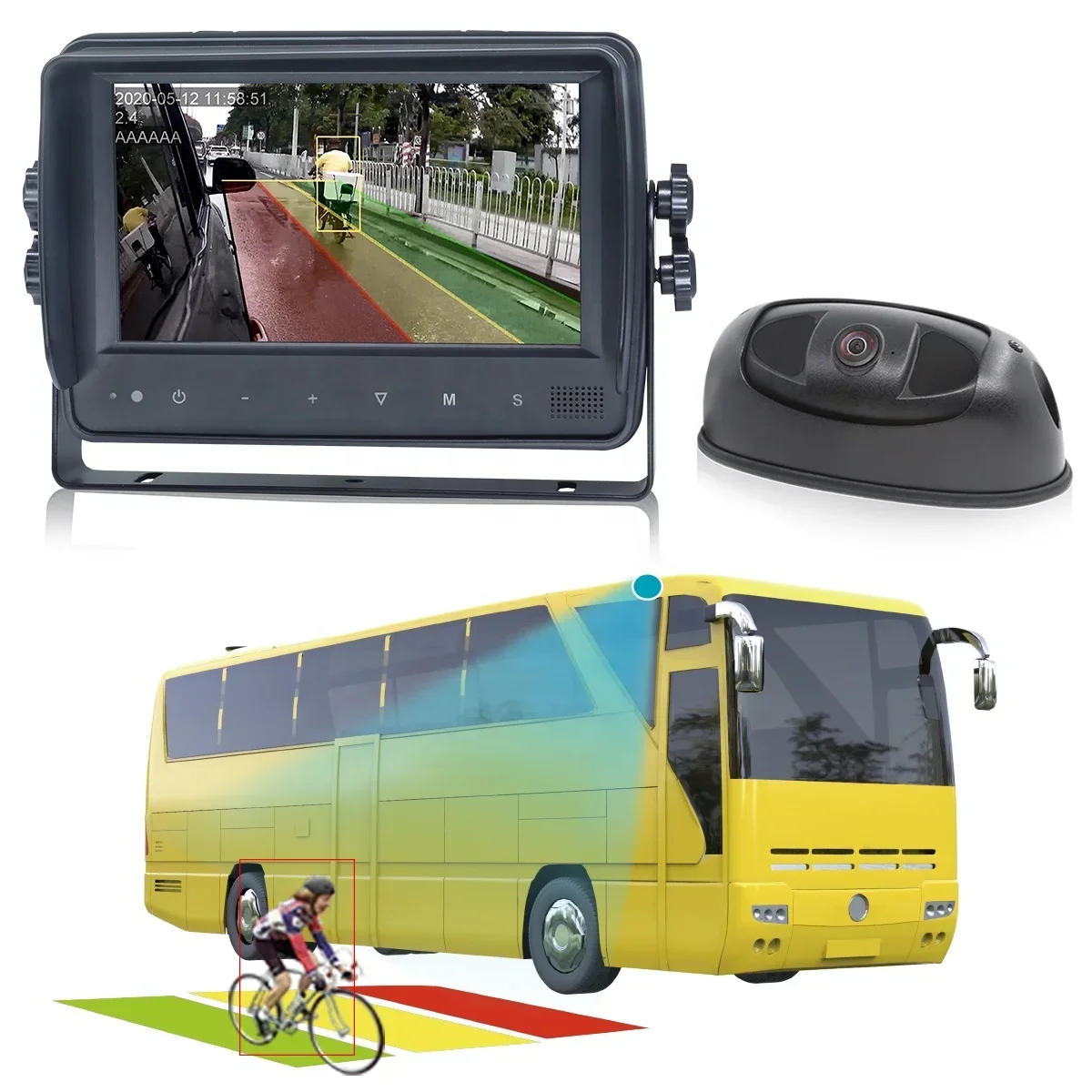 STONKAM AI Camera for Bus with Advanced Pedestrian and Vehicle Recognition Wide Viewing Angle Real-time Alert