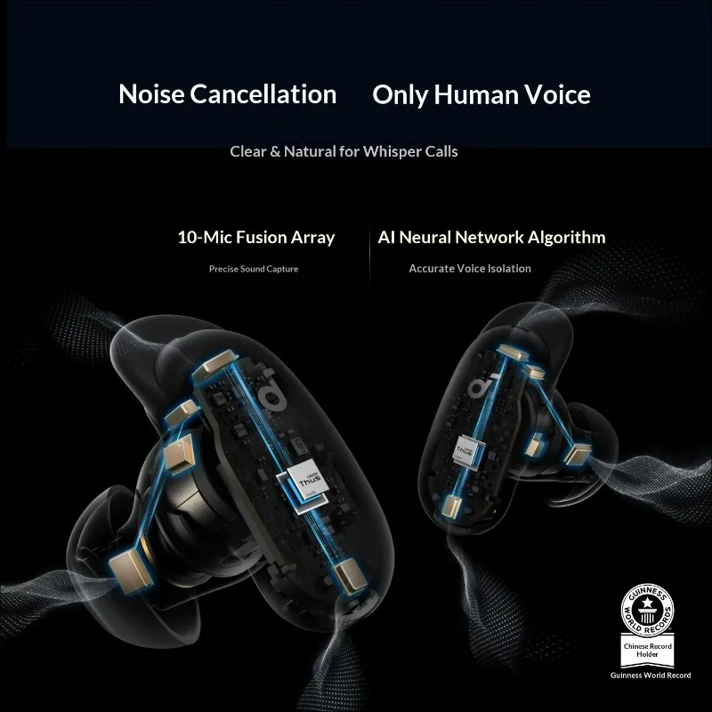 Anker Liberty 5 Pro Max Noise-Canceling Earphones ANC Active Noise Cancellation AI Personal Assistant Bluetooth Earphones Gifts