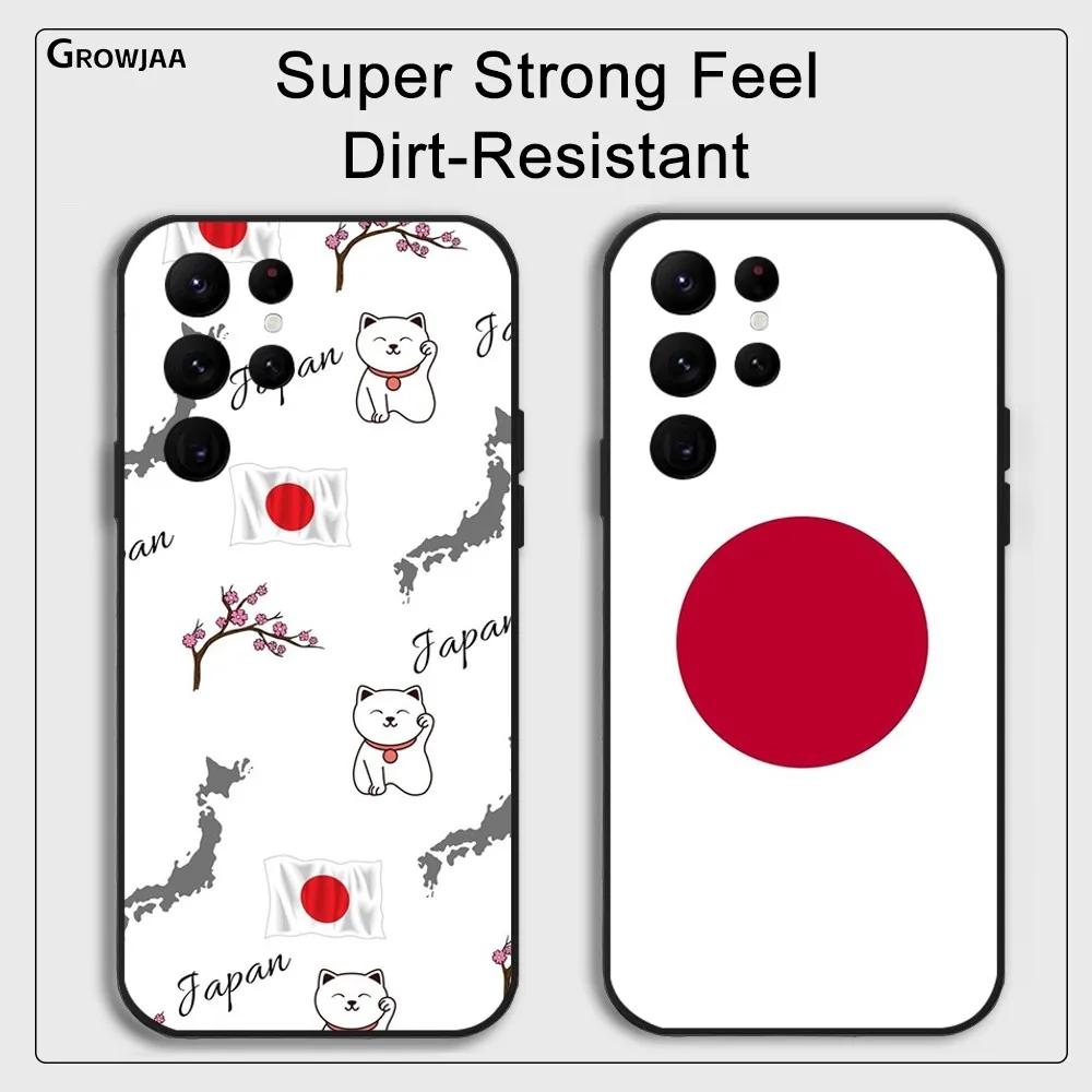 

Flag Of Japan Pattern Phone Case For Samsung Galaxy S24 Ultra S22 S23 Ultra S21 S20 5G Protective Silicone TPU Funda