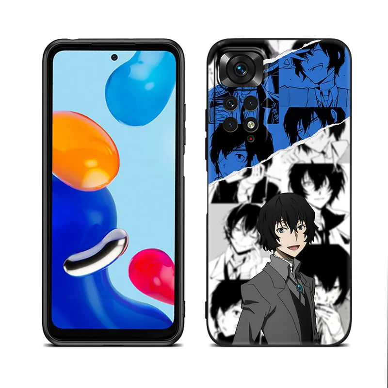 Anime Bungou Stray Dogs Dazai Osamu Black Phone Case For Xiaomi Redmi Note 12 + 11 11S 11T 11E 10 10T 5G 10S 9S 9 8T 7 6 Pro