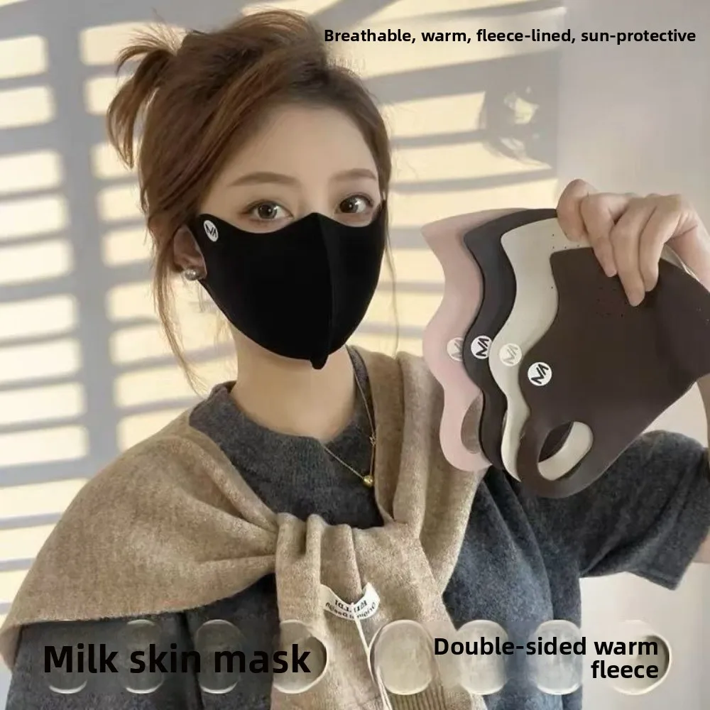Nuevo Máscara cálida Dralon, velo facial lavable y transpirable, cubierta facial a prueba de polvo, Otoño e Invierno