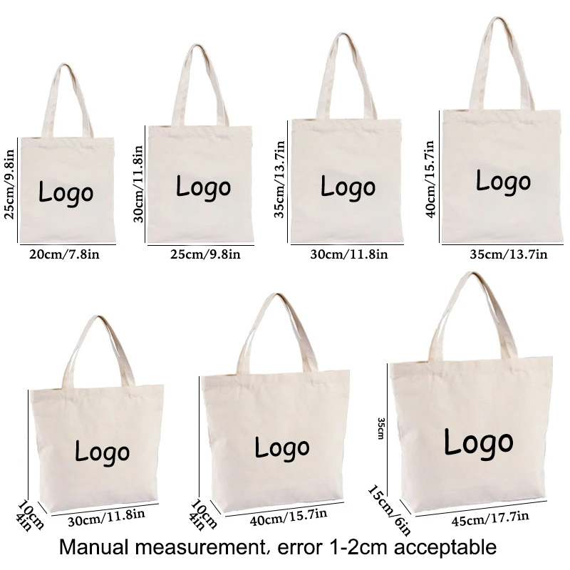 Imagem -03 - Logotipo Personalizado Cotton Canvas Tote Bolsa Bolsas de Compras Personalizados Loja Boutique Embalagem Logotipo de Pequenas Empresas Atacado 100 Pcs