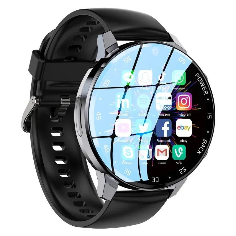 4G NET NEW Global Android Smartwatch Men Dual HD Camera Full Touch Screen HeartRate IP67 Waterproof Smart Watch 64G SIM Call