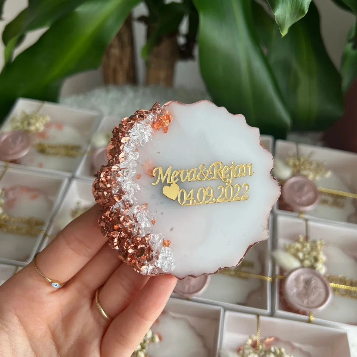 RESİN FAVOR Epoxy Gift İdeas Personalized Resin Favors Housewarming Engage Epoxy Gift Custom Epoxy Present Magnet Favors