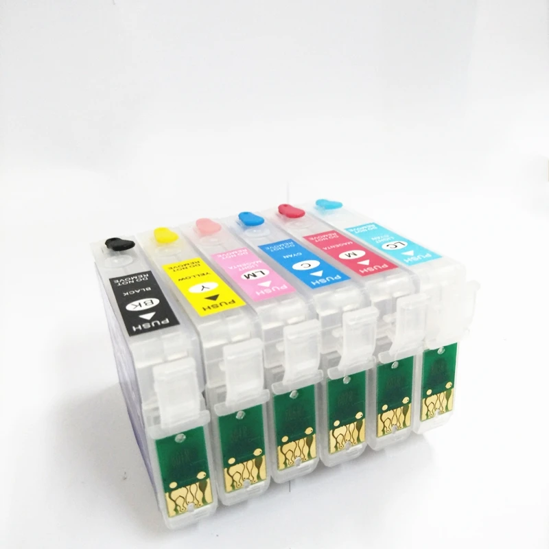 T0981 - T0986 Refillable Ink Cartridge for Epson Artisan 700 800 710 810 600 725 835 837 Printer