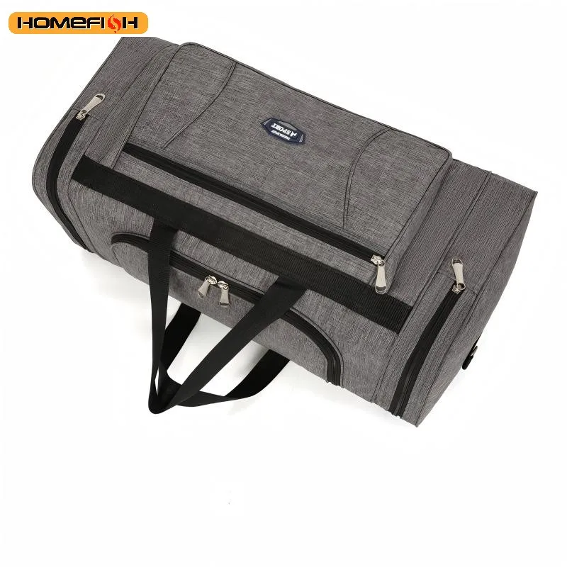 Bolsa de Viagem Grande em Tecido Oxford Impermeável para Homens, Bolsa de Mão para Negócios, Viagens, Academia, Fitness, Fim de Semana e Pernoite