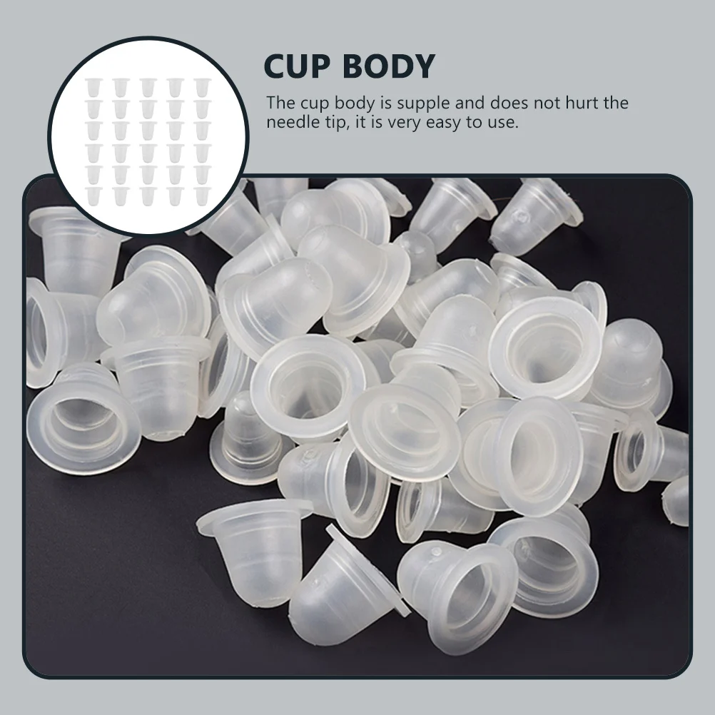 

200Pcs Silicone Ink Cups Multi-Functional Pigment Cups Exquisite Design Easy to Use for Tattoos Tattoos Ink Caps