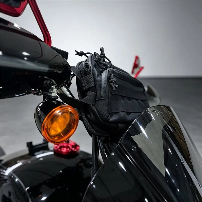 【Top Store!!】 Multi-Purpose Handlebar Pouch, Motorcycle Handlebar Storage Tool Bag For Harley Softail Dyna M8 Sportster