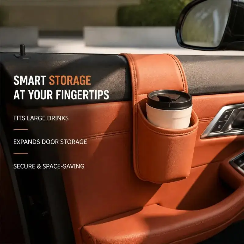 Car Door Storage Box Vehicle Mounted Storage Bag Cup Holder Phone Placement Side Storage Box Multi-Function Beverage Rac