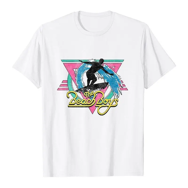 The Beach Boys - Psychedelic Rock American Surf Casual Short-Sleeved Men's Pure Cotton T-Shirt