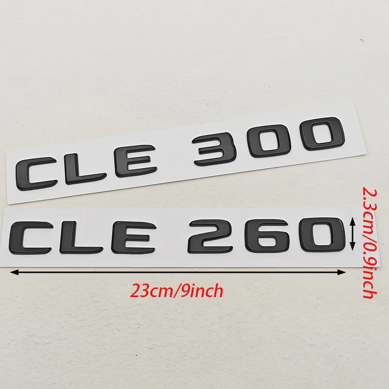 3D ABS Car Letters Logo CLE200 CLE260 CLE300 Badge Rear Trunk Emblem Decals For Mercedes Benz C238 A238 Car Sticker Accessories