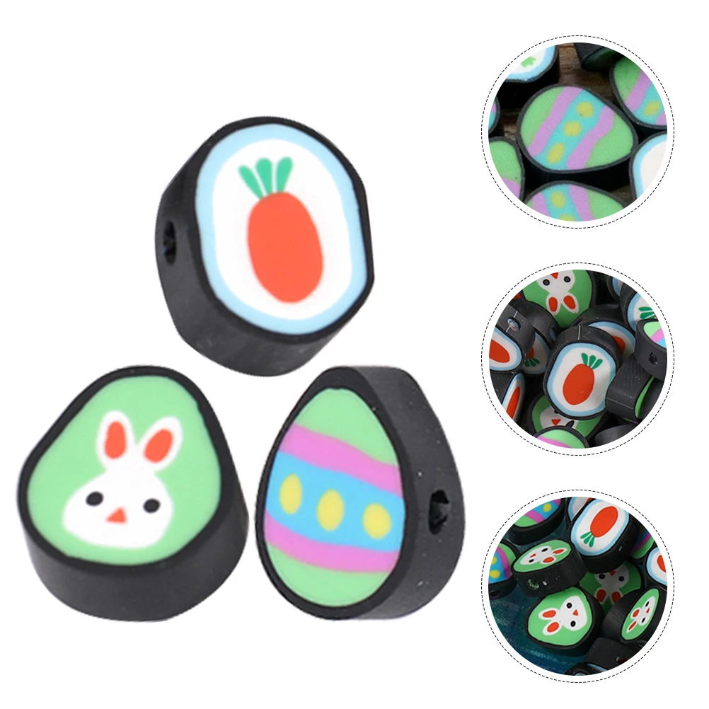 100 قطعة أرنب عيد الفصح الجزرة الخرز DIY بوليمر كلاي السحر اليدوية صنع المجوهرات الاكسسوارات خفيفة الوزن خزر عازل #5