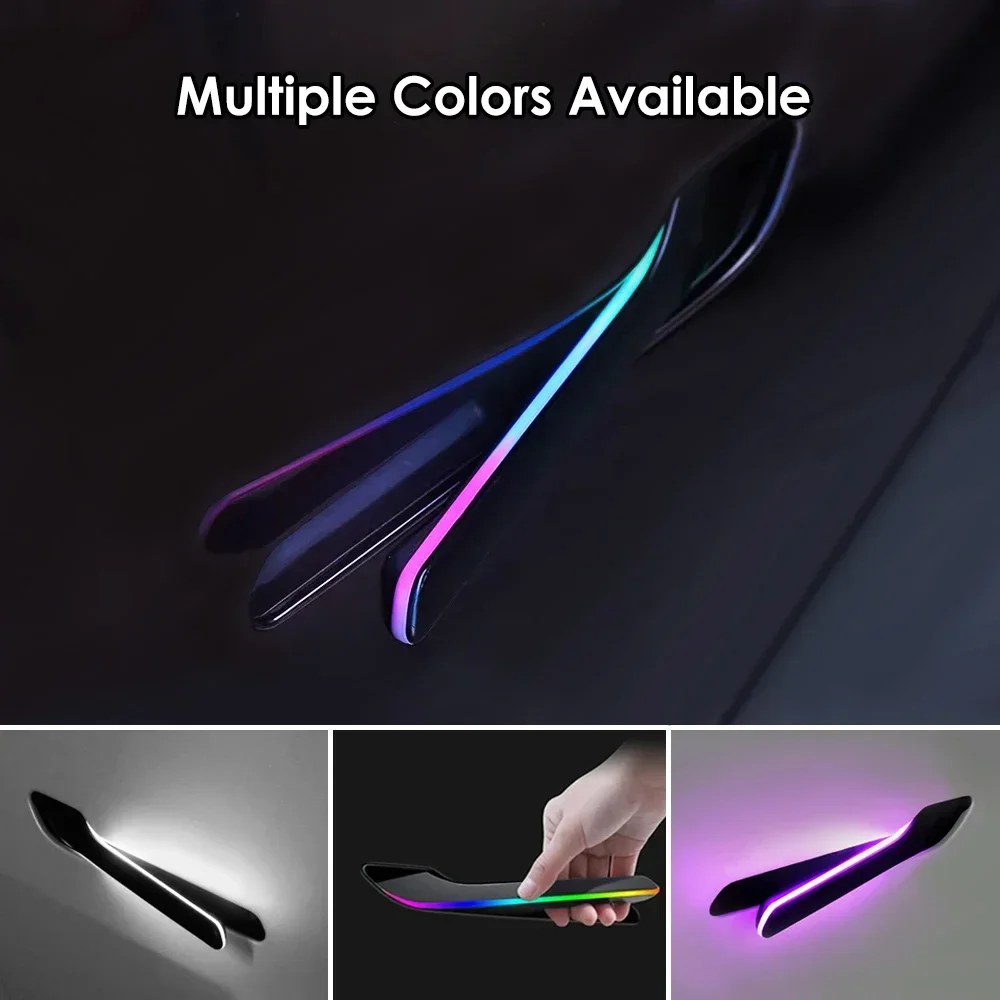 New Y Juniper Newest LED Electric Door Handle for Tesla Model 3 Y Highland Auto Pop Up Color Adjustable Automatic Door Handles