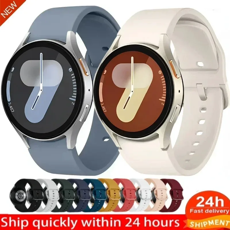 Silikonarmband für Samsung Galaxy Watch FE 7/6/5/4 40 mm 44 mm 5 Pro 45 mm Armband Armband Galaxy Watch 6 Classic 47 mm 43 mm Gürtel