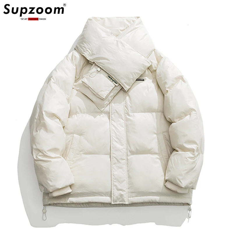 Supzoom-ropa de marca holgada para hombre, traje informal con cremallera para el trabajo al aire libre, chaqueta de plumón gruesa y cálida para invierno, novedad