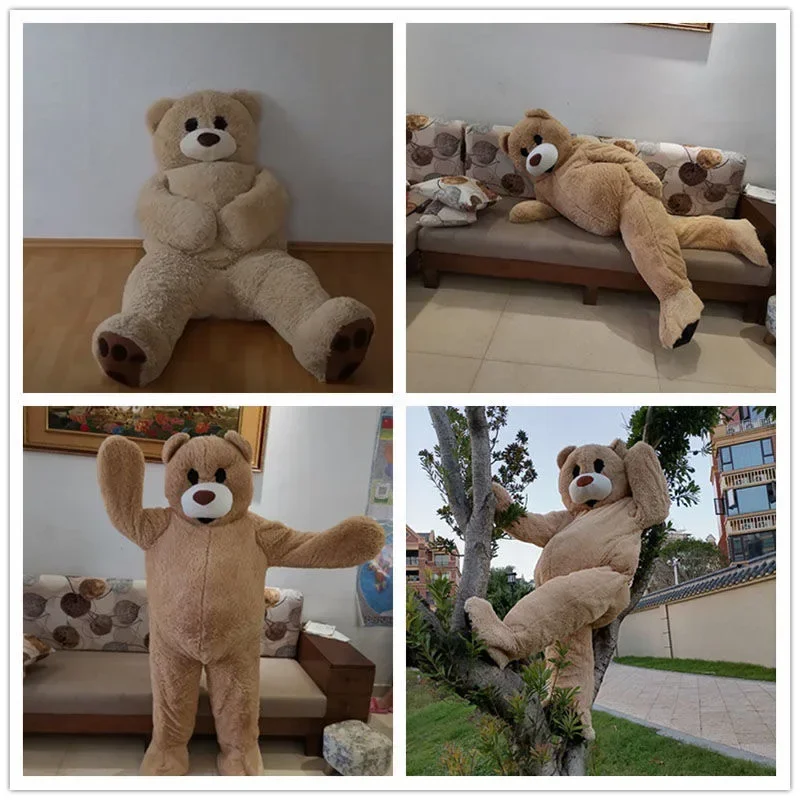 High Quality Big Bear Ursa Grizzly Mascot Costume Cartoon Character Advertising foam Cosplay costumes Party Performance Outfits