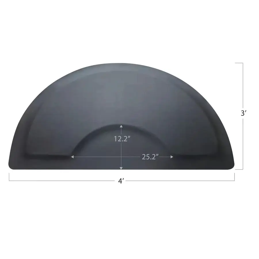 الحصير لمصفف الشعر مكافحة التعب الدائمة 3x4 الحلاق صالون الحلاقة الحصير الأسود شبه دائرة مصفف الشعر حصيرة لكرسي الصالون 1 2 Th