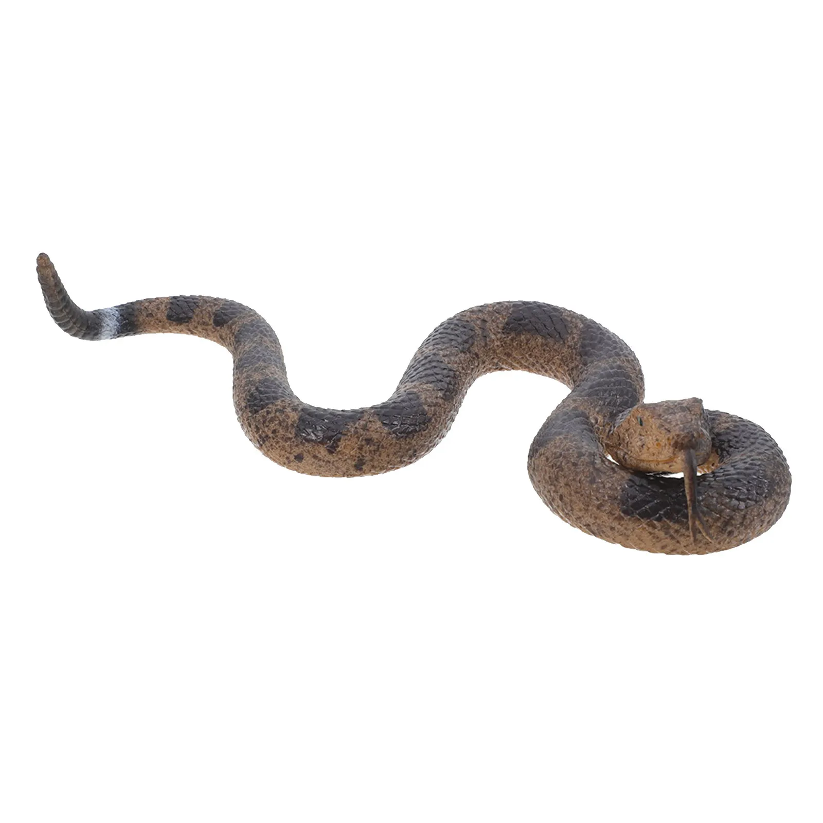 Lifelike Rubber Snake with Rattlesnake Sound Effect Realistic Texture Crawling Motion for Halloween Prank Scary Garden Display