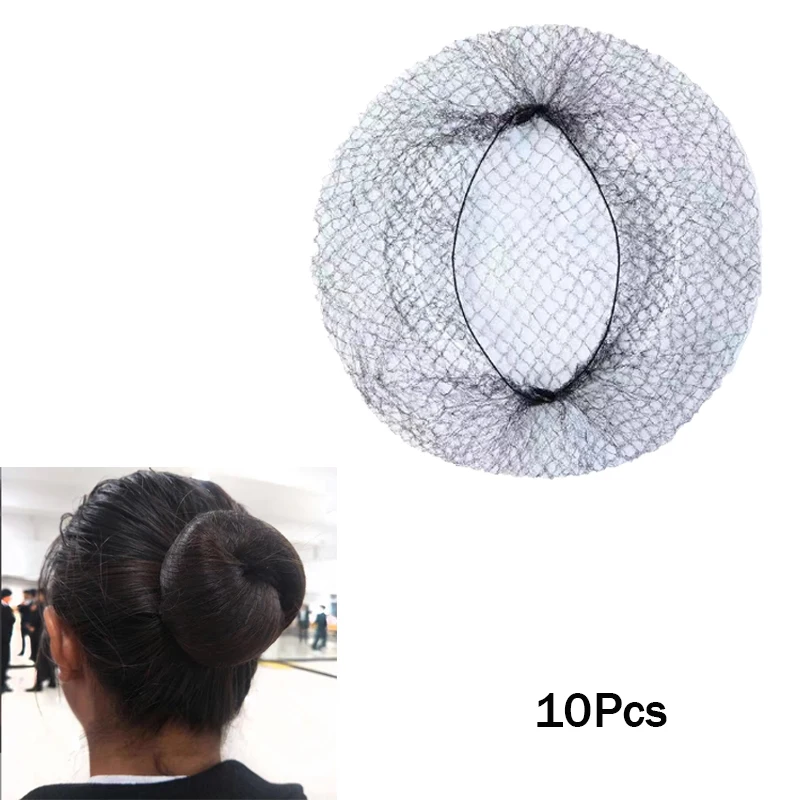 

10pcs/Pack Ultra Fine Invisible Hair Net for Women​ Hair Bun Making Ballet Dancer Dress-Up Styling Accessories