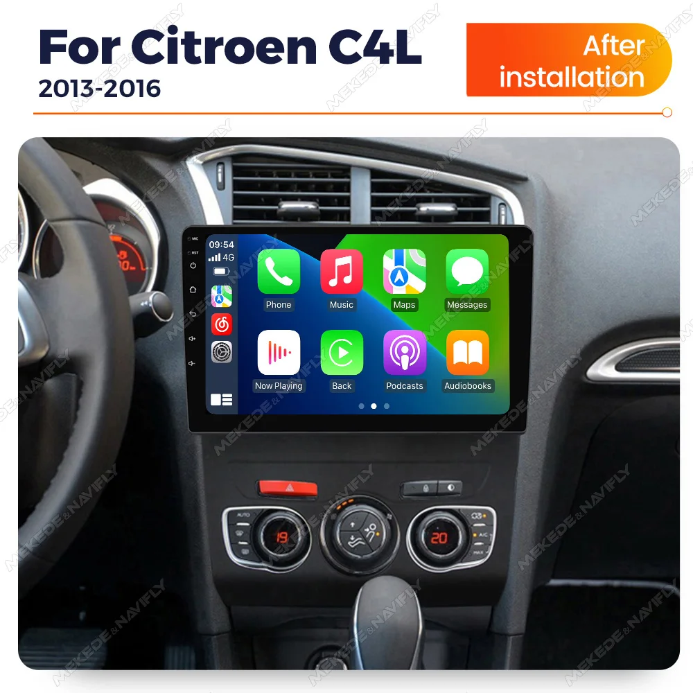 Wireless Carplay Android Auto Car Stereo For Citroen C4 C4L DS4 2012 - 2017 Multimedia Video Player WIFI BT FM Radio SWC Stereo