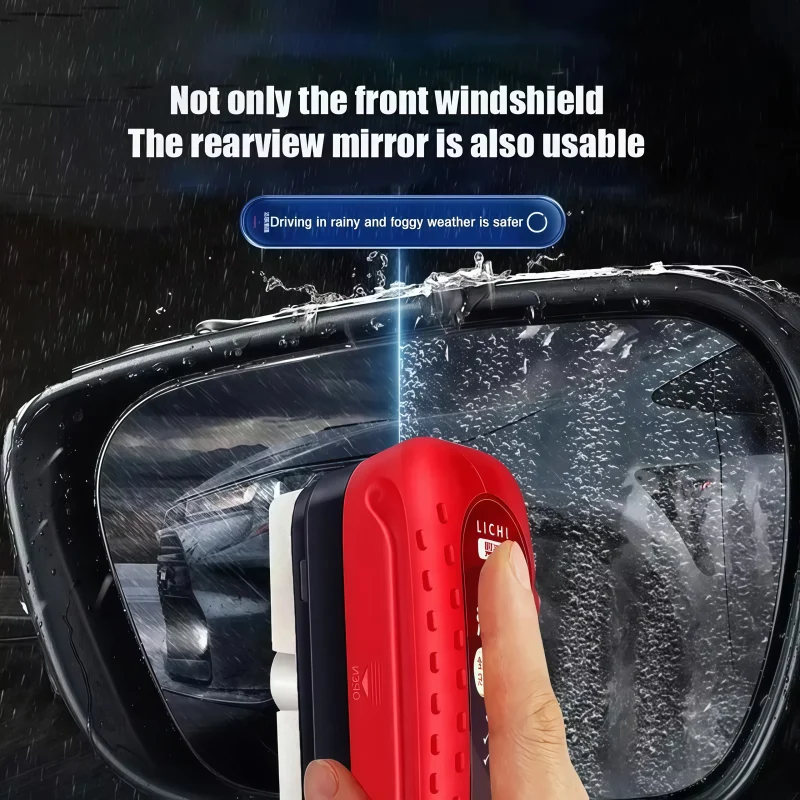 Ultra High Performance Glass Oil Film Cleaning Cloth for Front Windshield and Side Mirror with Red Strong Agent Car Dirt Brush