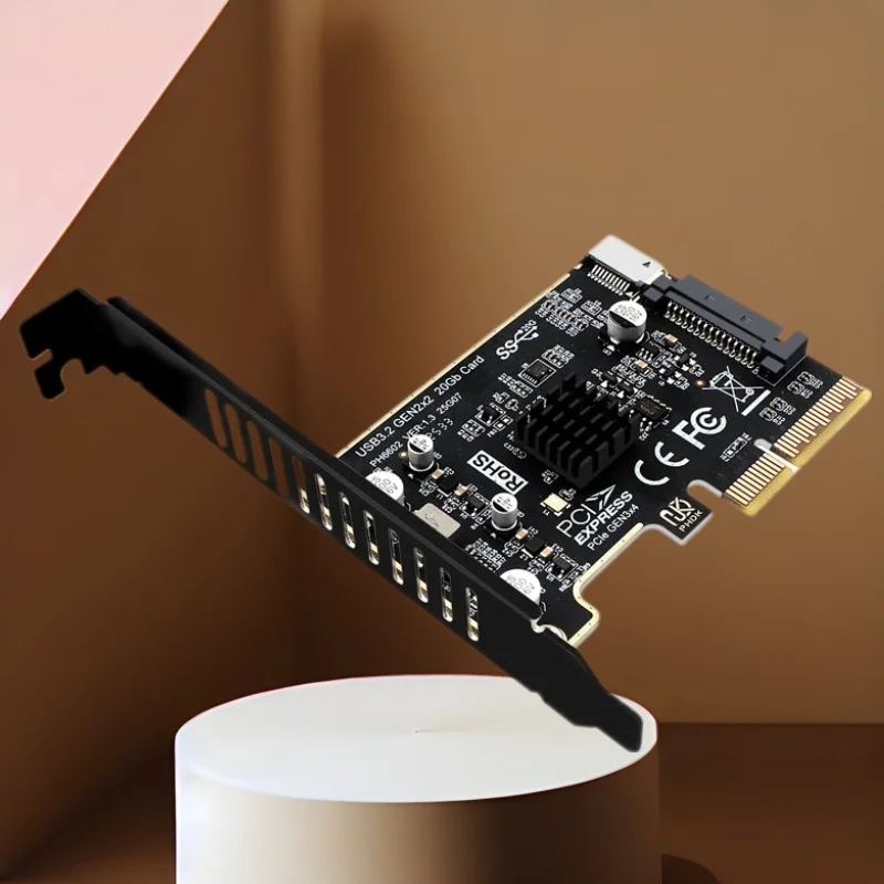 

НОВАЯ переходная карта PCI-E к типу E для USB3.2 GEN2 20 Гбит/с Тип C Адаптер передней панели PCIE X4 к Type-E Карта расширения для настольных ПК