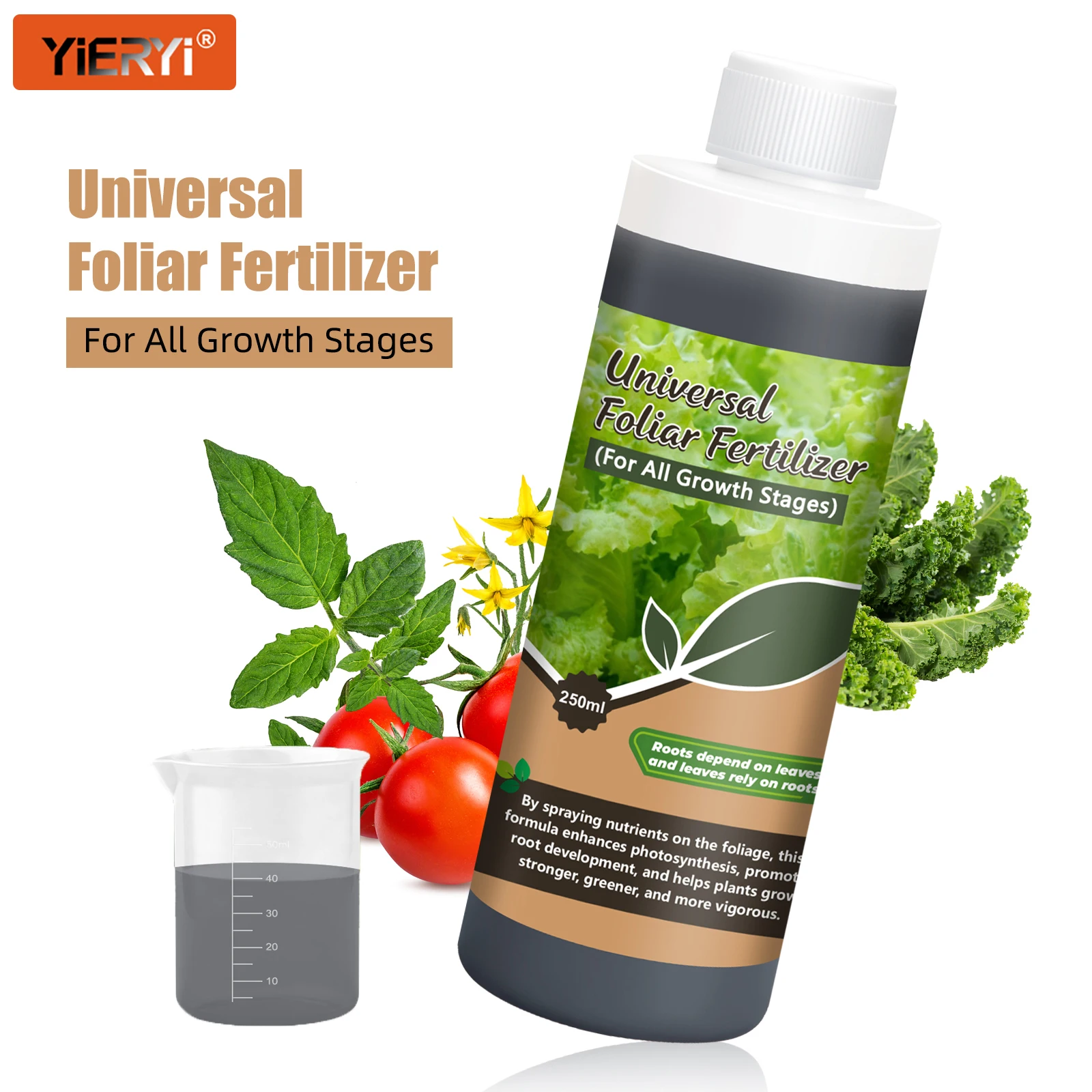 Universal Foliar Fertilizer for All Growth Stages Indoor Outdoor Plants Fast Leaf Absorption Stable Non-Evaporative Formula