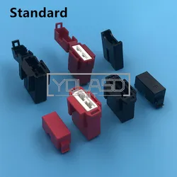 1 Set Standard Ceramics Auto Insurance Plug AC Assembly Blade Type Medium Fuse Holder with Crimp Terminals Middle Fuse Box