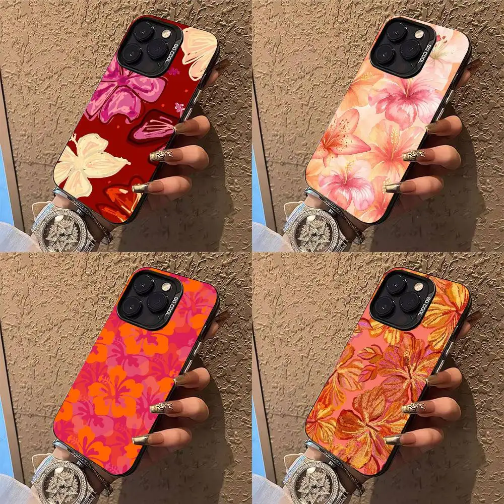 

Hawaiian Yellow Hibiscus Phone Case For iPhone 17,16,15,14,13,12,X,8,Pro,Max,Plus,E,SE4,Air,Mini IMD Matte Black