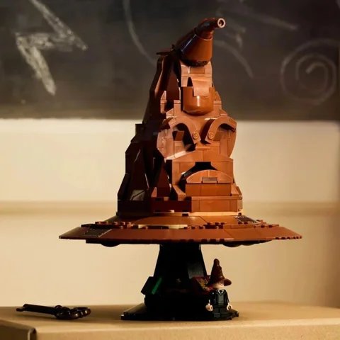 Nya 561 st sorterande häxhatt byggstenar modellleksak passar 76429 häxa Pottered trollkarlshattar samling julfödelsedagspresenter 8 best sales Lego Harry Potter minifigurer - №4