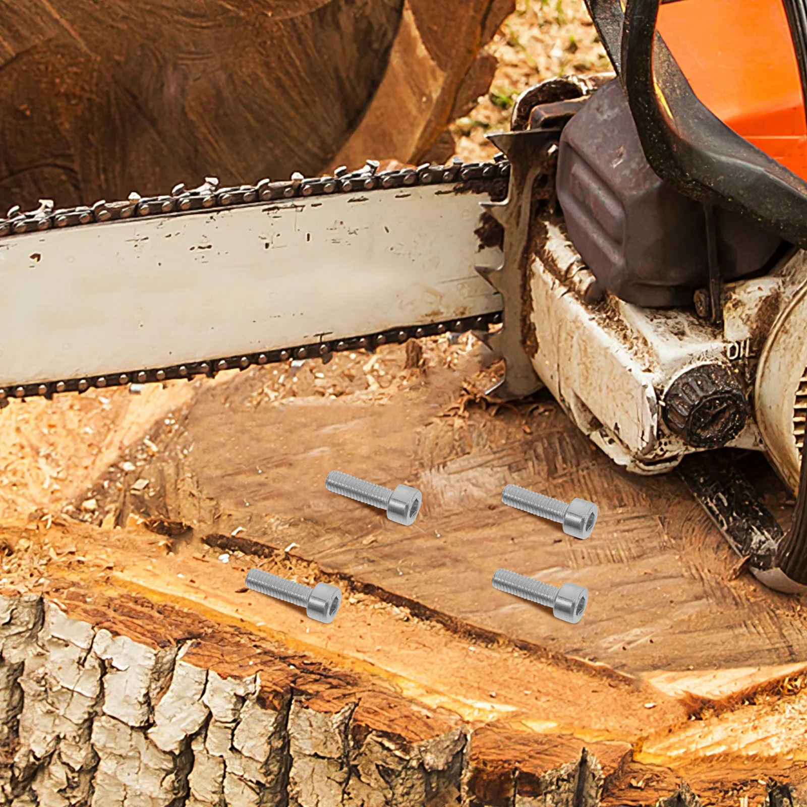 

30Pcs Logging Saw Parts M5x15mm Spline Bolts Replacement for Chainsaw Repair Hex Socket Cap Screws Fasteners