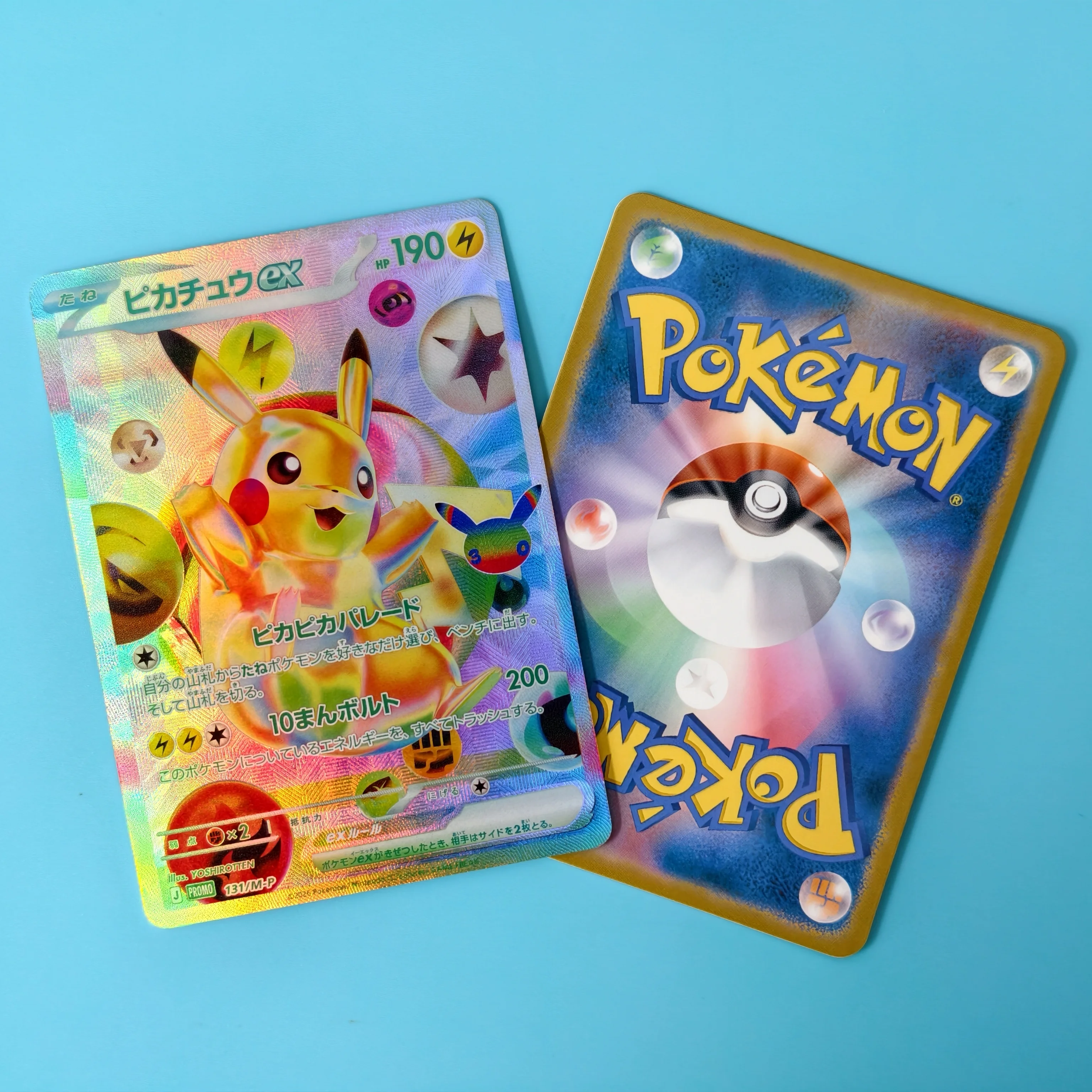 DIY PTCG 30th Anniversary Card Pokemon Mew Pikachu Mewtwo Full Art Foil Texture Rare Holographic Classic Anime Collectible Cards view 6