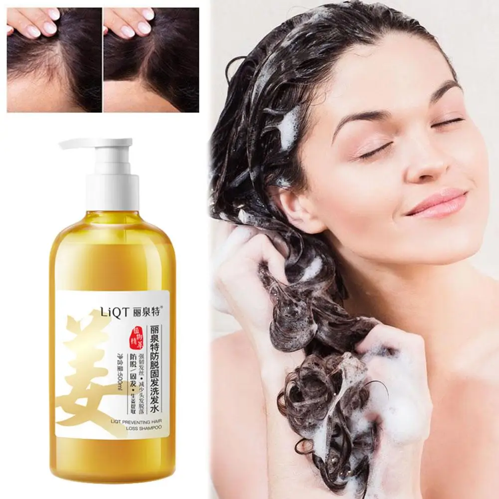 Herbal Ginger Hair Shampoo No Silicone Oil Control Dandruff 500ml Itching Treatment Cleansing Anti Hair Professional Y2Z5