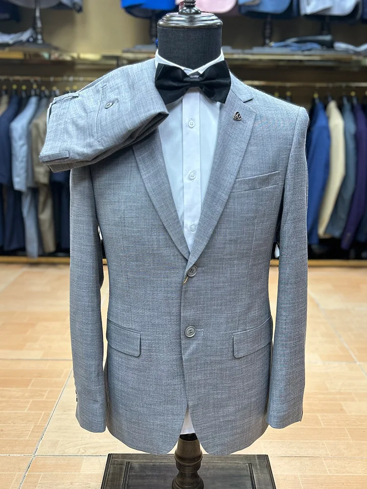 

A596 and American high-end men's suit single breasted slim fit professional formal attire wedding groom groomsman suit dress