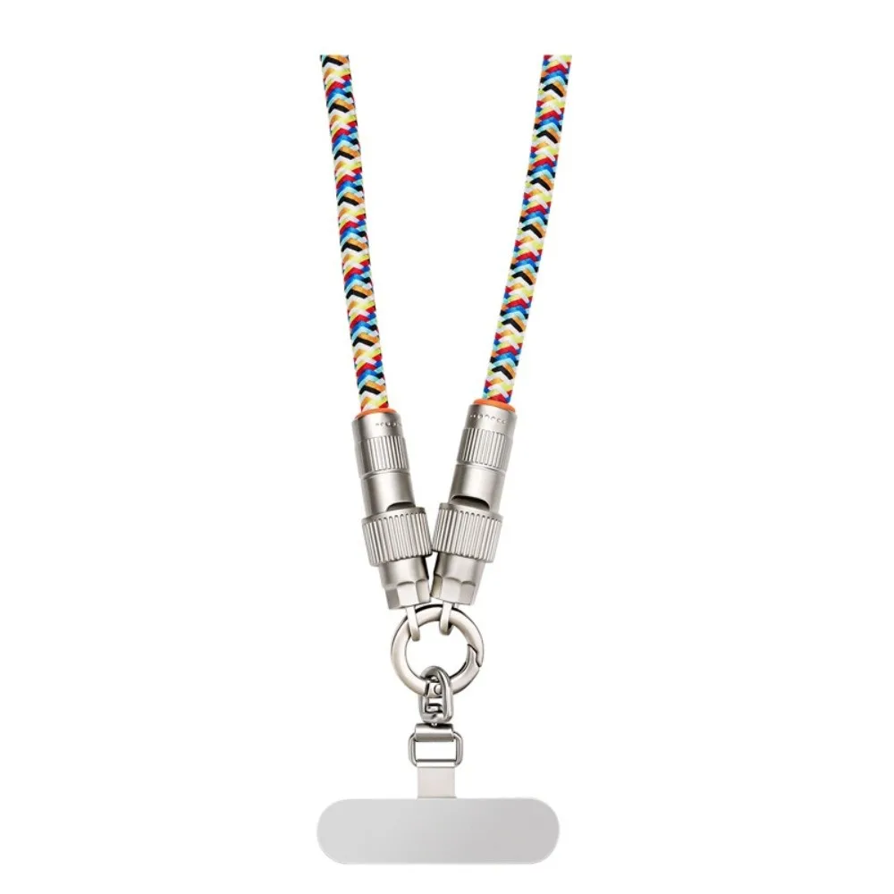 

Type C Data Cable Mobile Phone Lanyard 2 in 1 PD66W Fast Charging Phone Strap Braided with Patch Phone Hanging Rope