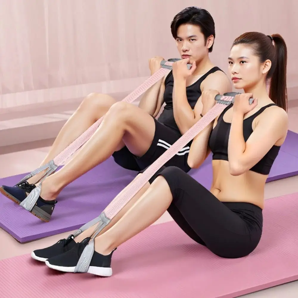 Banda Elástica de Resistencia para Entrenamiento de Piernas con Asas, Bandas de Resistencia de Látex Gruesas Anti-Rotura, Cuerda de Tracción para Tobillos Negra, Equipo de Gimnasio