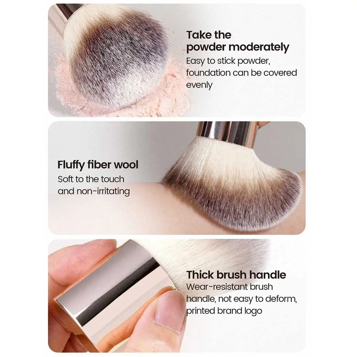 1 قطعة فرش ماكياج مقبض قصير لفرشاة البودرة فرشاة أحمر الخدود فرش الأظافر للنساء الفتيات فرش السفر المحمولة #5