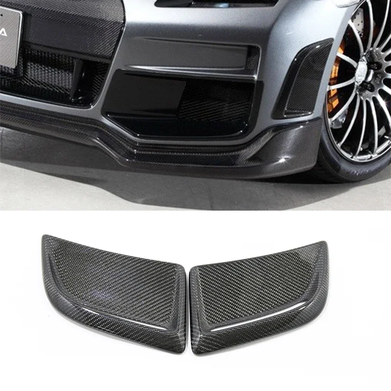 For Nissan 2008-2016 GTR35 R35 True Carbon Fiber Modification Front Spoiler Air Outlet Front Bumper Side Air Outlet 2PCS