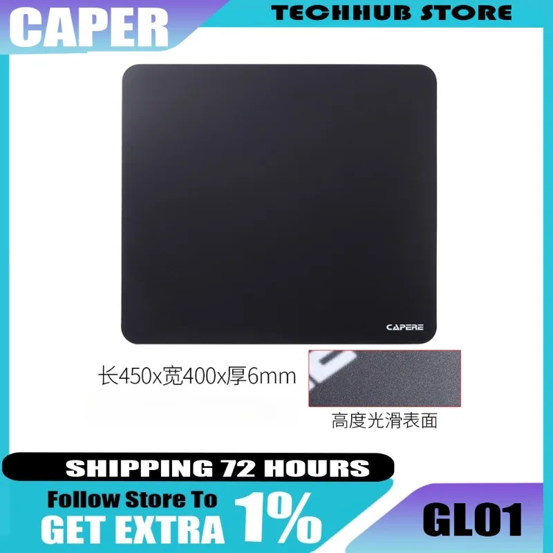 

Capere GL01 Glass Mouse Pad Fully Tempered Smooth E-sports Gaming Mouse Pad Waterproof Black Minimalist Pc Gaming Gift Man Gift