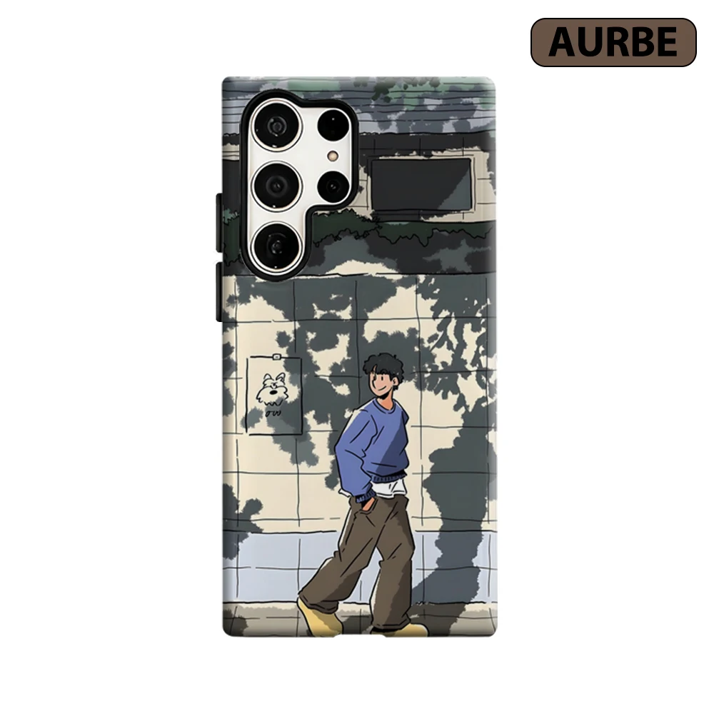 Stroll in Dappled Light Phone Case for Samsung Galaxy S26 S25 Ultra S24 S23 Ultra Plus Shockproof Double Layer Tough Back Cover