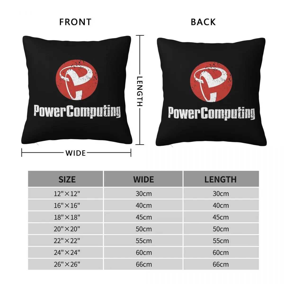 Power Computing Square Pillowcase Polyester Linen Velvet Pattern Zip Decorative Throw Pillow Case Home Cushion Case 45x45