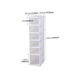 Folding storage box with door, folding cabinet, suitable for rooms, inputs, sports, 1 2 3 6 layers, 1pc 10 Main Sales Folding Cabinet - №6
