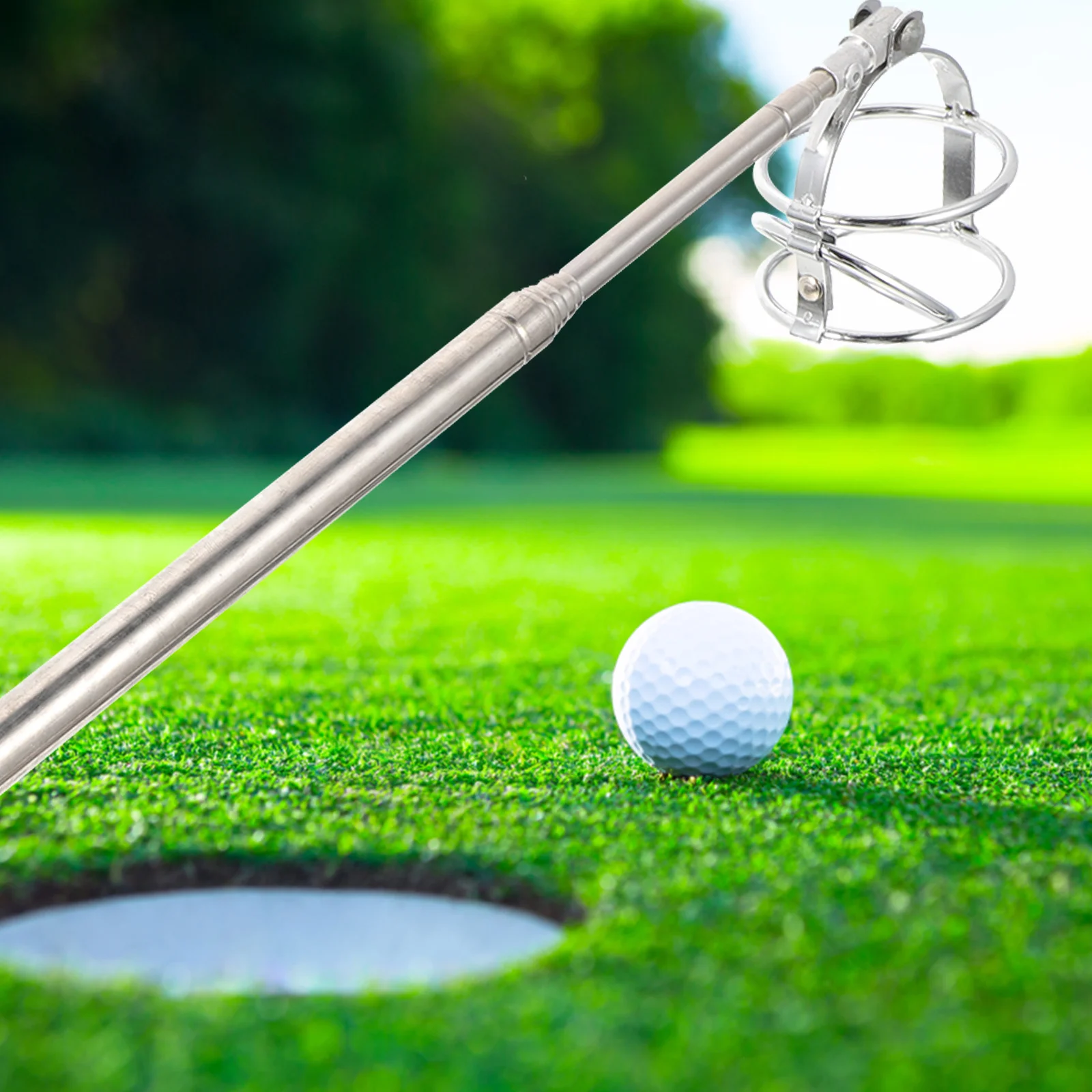 تلسكوبي الفولاذ المقاوم للصدأ كرة جولف المنتقى خفيفة الوزن كرة جولف المسترد قابل للتعديل طول المحمولة أداة استرجاع الغولف
