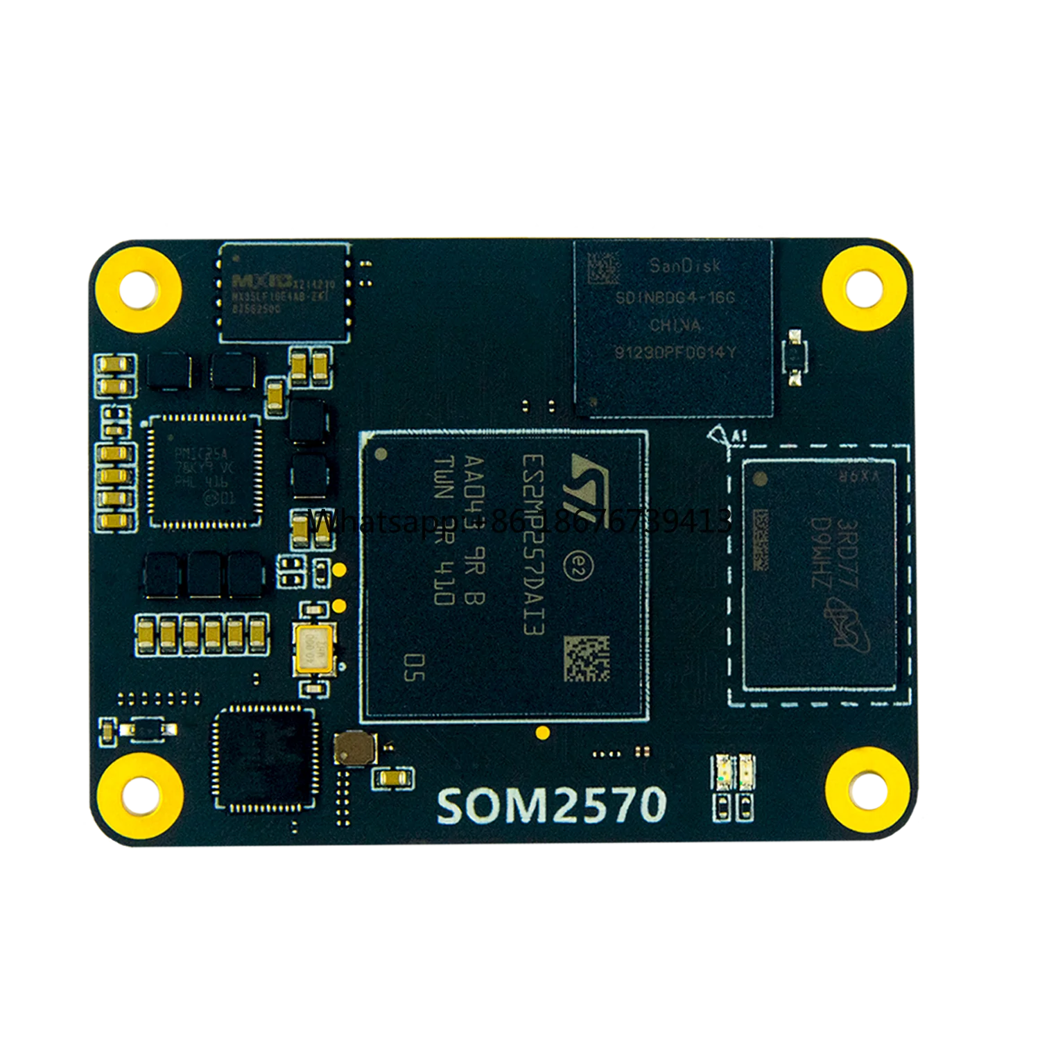 Open Source STM32MP257 64-bit Dual-Core 1.5GHz Linux System Module (SOM2570) 2GB RAM 16GB Flash 4 UART Ports Industrial IoT