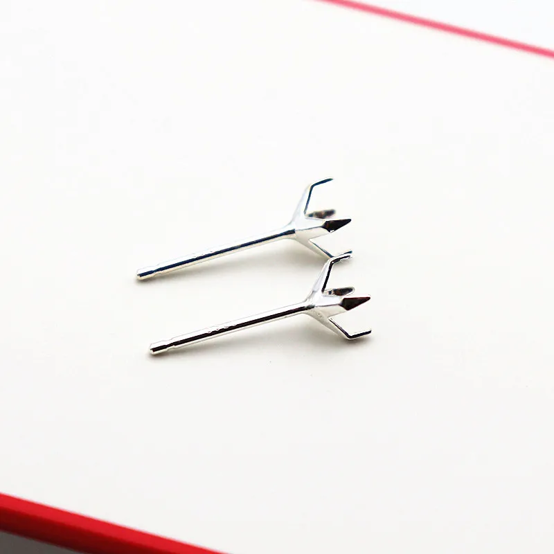 1Pair Solid 925 Sterling Silver Earring Studs 2.5mm-8mm Stones Beads DIY Jewelry Finding