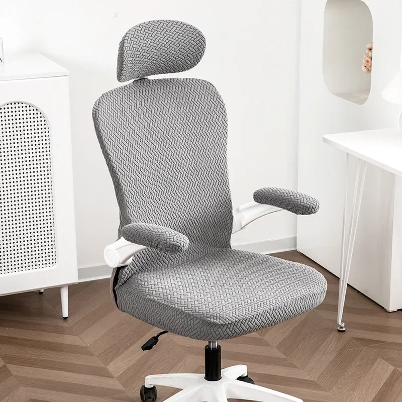 

3Pcs/set Game Chair Cover Computer Chair Cover Ergonomic Armchair Cover with Headrest Armrest Cover for Office Home Living Room