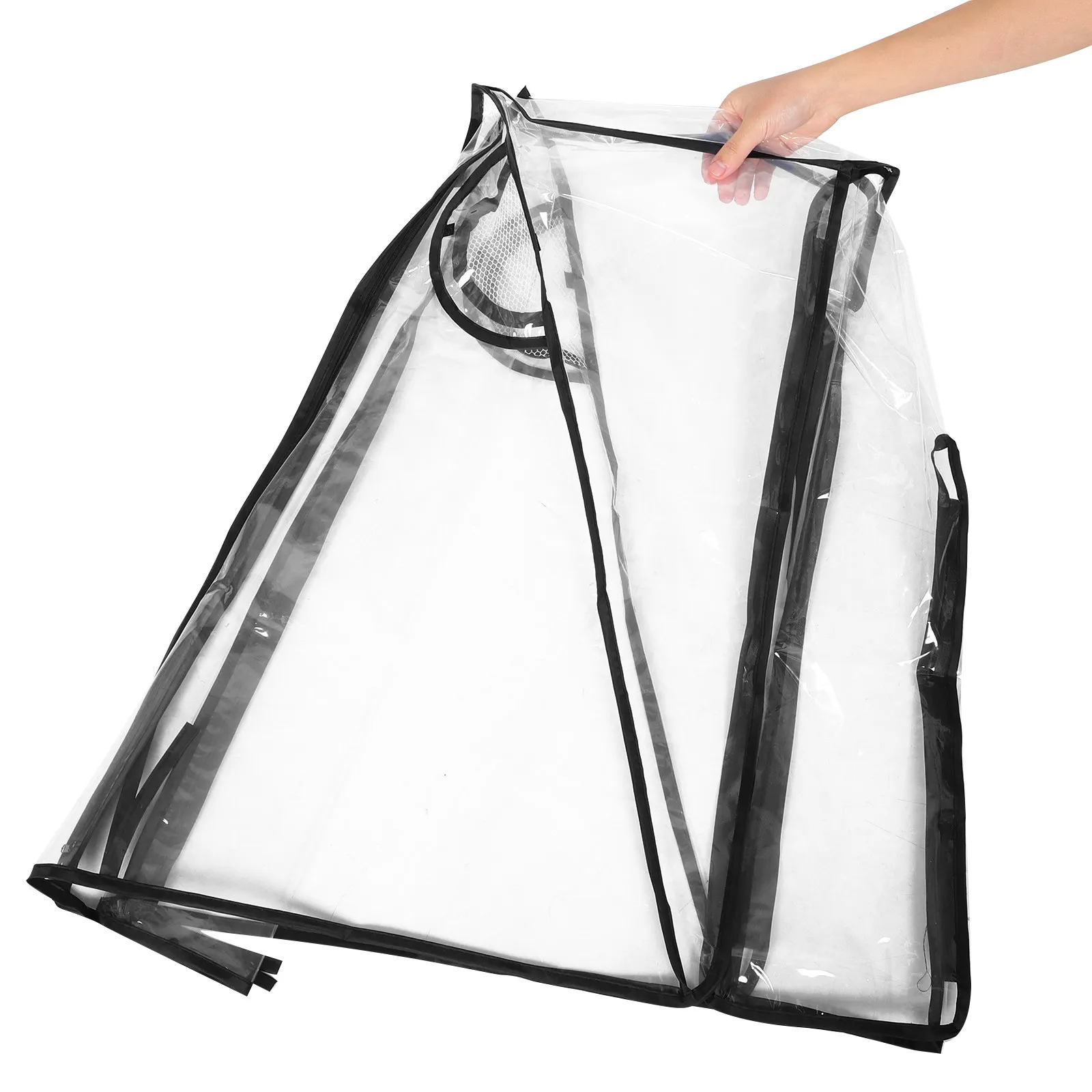 Baby Stroller Rain Cover Windproof Universal Transparent Waterproof Protective Cover Outdoor Use Stroller Rain Covers